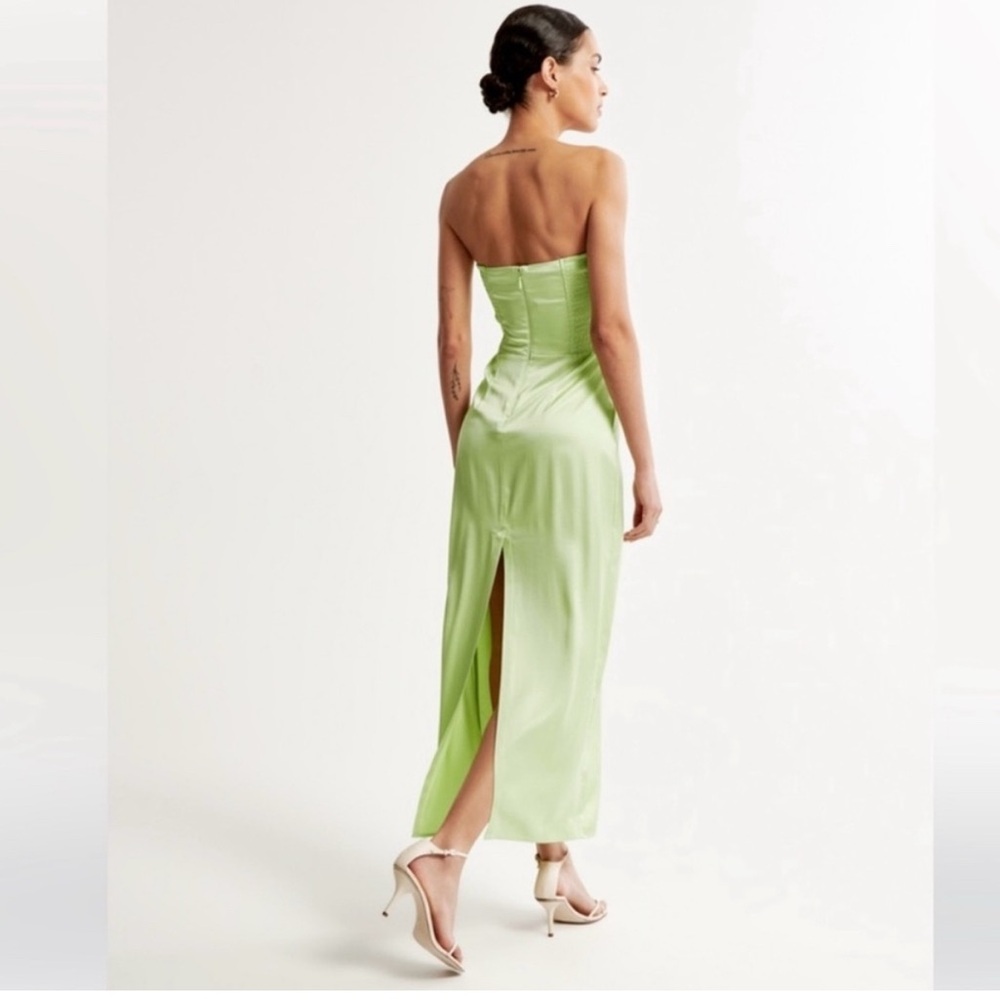 Abercrombie Satin Green Dress - Picture 3 of 7